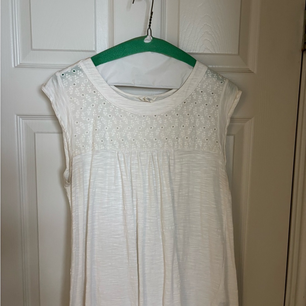 Caslon White Eyelet Lace Blouse